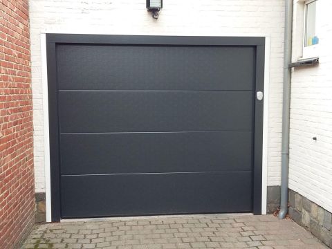 Sectionale garagepoort Allport stuco niet-geprofileerd codeklavier - Retie (na)